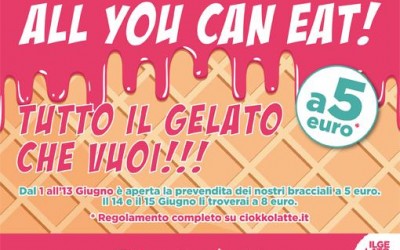 Torna a Vicenza il vero All You Can Eat del gelato !